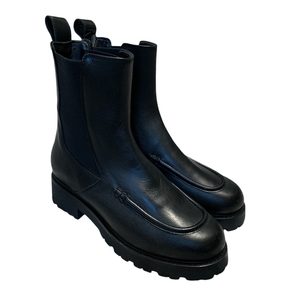 🔥🔥🔥 NAPOLEONI ITALY BLACK LEATHER CHELSEA BOOTS 🔥🔥🔥 - Picture 3 of 6
